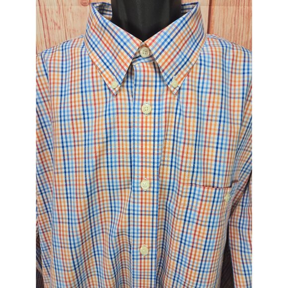 Orvis Mens Plaid Button-Down Shirt XXL Multicolor Cotton Casual - Picture 3 of 8